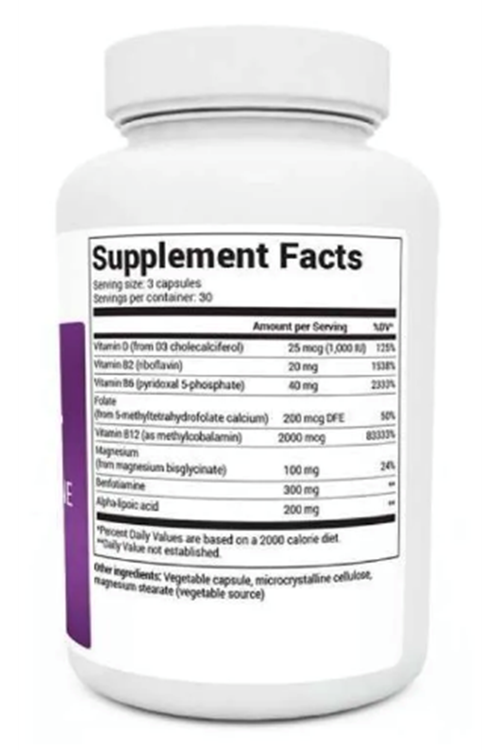 Dr. Berg  Nerve Support with Benfotiamine - 90 Capsules.Abd Menşei.4058