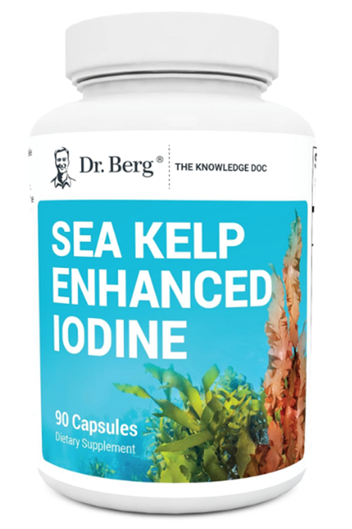 Dr. Berg Sea Kelp Enhanced Iodine - 200 mcg of Premium Iodine - Seaweed Blend Includes Klamath Blue-Green Algae & Sea Kelp - 90 Capsules.57
