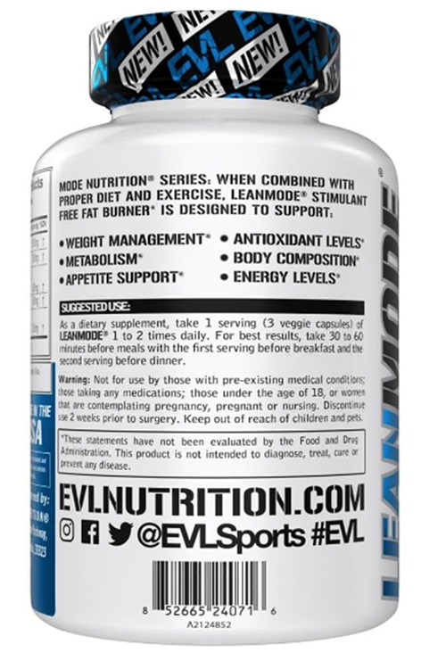 EVL LEANMODE Weight Loss Support Pills - Green Coffee Bean Extract CLA and Garcinia Cambogia 150 Vegi Capsul.ABD VERSİON