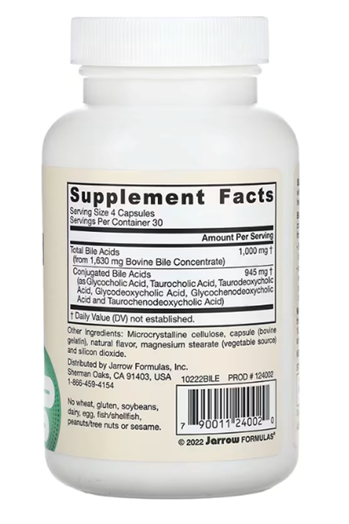 Jarrow Formulas, Bile Acid Factors, 120 Capsules.Abd Menşei.4060