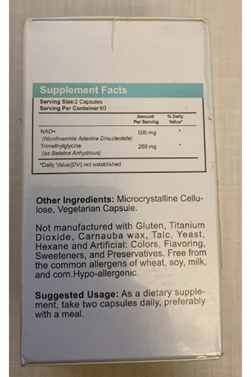 Solodate lab Liposomal NAD - TMG , Highest NAD+ Potency for Anti-Aging, Energy, Focus - 120 Capsul.Made ın Usa.58.