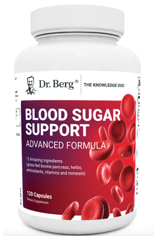 Dr. Berg  Blood Sugar Support Advanced Formula with Chromium & Potassium 120- Vegetable Capsul.Abd Menşei.4164