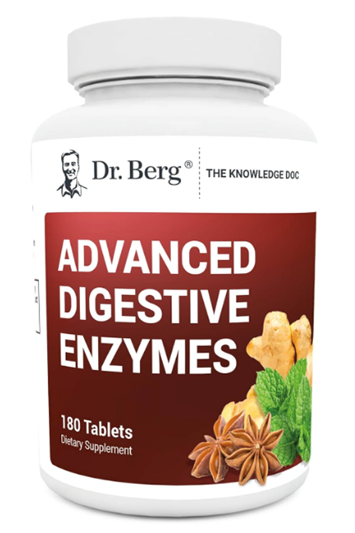 Dr. Berg  Advanced Digestive Enzymes - 180 Tablets.(ÖSG ÖZEL SPORCU GIDALARI)53.