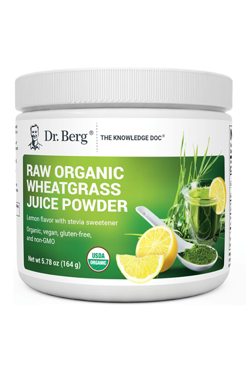 Dr. Berg USDA Certified Raw Organic Green Powder Superfood (60 Servings) - Raw Wheatgrass, Chlorophyll, Trace Minerals & Natural Enzymes.4167