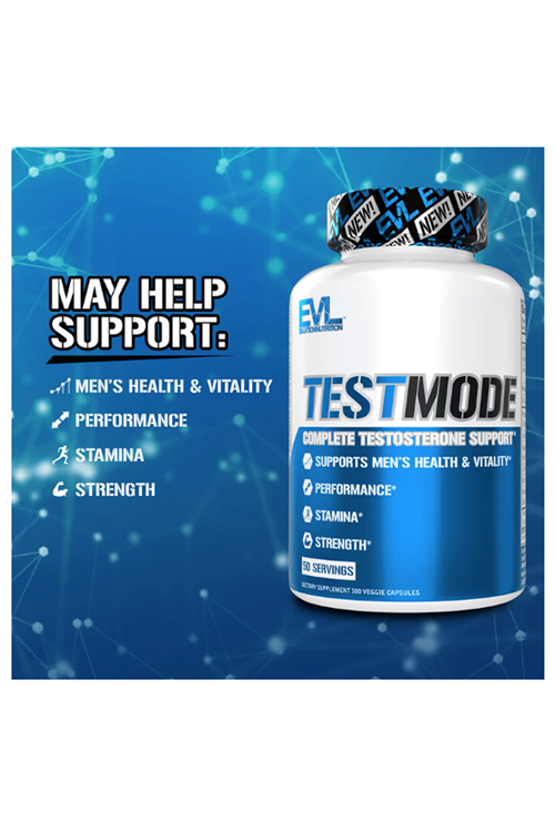 EVL Nutrition, TestMode, Complete 100 Veggie Capsules.Made ın Usa