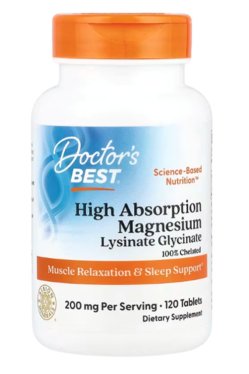 Doctor's Best, High Absorption Magnesium, 200 mg, 120 Tablets.38.