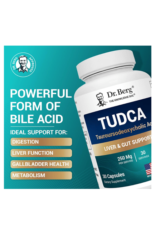 Dr. Berg TUDCA  (ÖSG ÖZEL SPORCU GIDALARI) for Liver Health, Bile Flow, Gallbladder Support, and Digestive Health* - 30 Capsul.51.