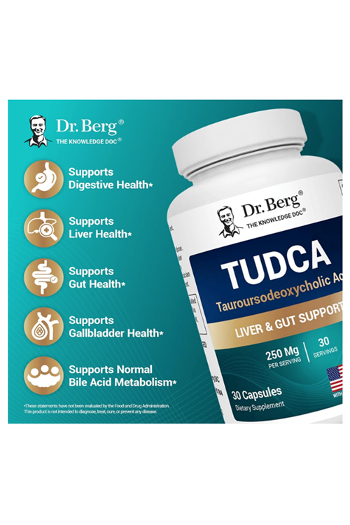 Dr. Berg TUDCA  (ÖSG ÖZEL SPORCU GIDALARI) for Liver Health, Bile Flow, Gallbladder Support, and Digestive Health* - 30 Capsul.51.