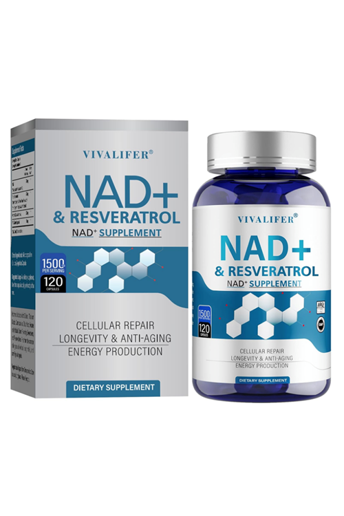 VIVALIFER NAD+Resveratrol+Tmg (Özelsporcugıdaların'dan !!)  1500mg - 120 Capsules. Abd Menşei.46.