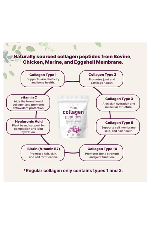 Micro Ingredients Multi Collagen Protein Powder, 907gr – Hydrolyzed Collagen Peptides  Type I,II,III,V,X with Biotin 10000mcg, Hyaluronic Acid, Vitamin C – Unflavored – Keto & Paleo Friendly, Easy Dissolve, Non-GMO.Made ın Usa.065