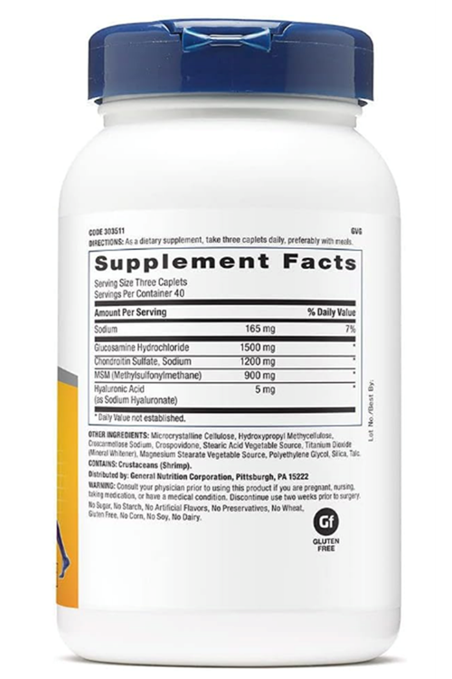 GNC TriFlex Targeted Joint, Bone & Cartilage Health  with Glucosamine Chondroitin & MSM Support Mobility & Flexibility  120 Caplets.Made ın Usa.4064