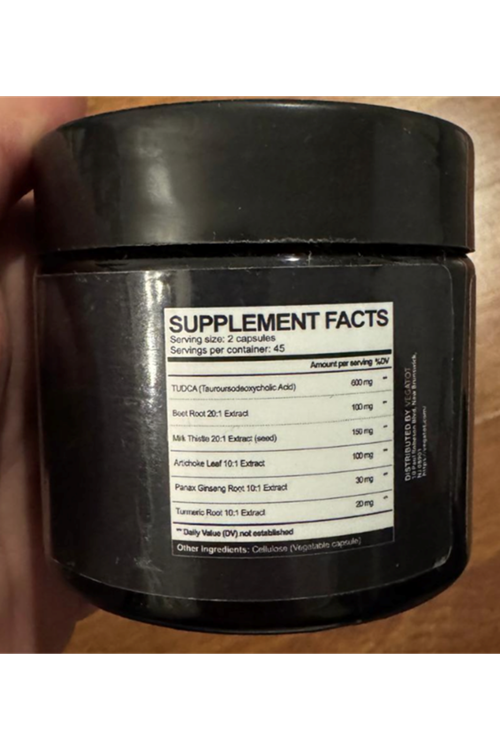 VEGATOT TUDCA (Tauroursodeoxycholic Acid)  Liver Support with Beet Root Milk Thistle Artichoke - Bile Flow Support Clean & Detox Formula 90 Capsul.44.
