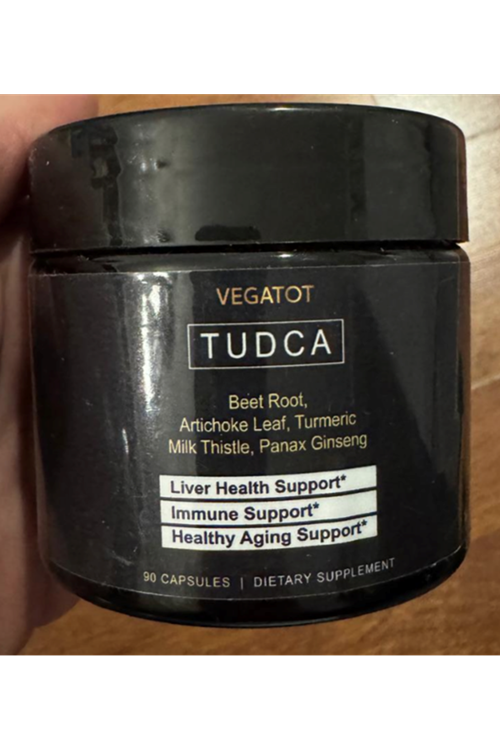 VEGATOT TUDCA (Tauroursodeoxycholic Acid)  Liver Support with Beet Root Milk Thistle Artichoke - Bile Flow Support Clean & Detox Formula 90 Capsul.44.