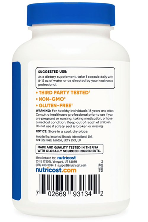 Nutricost 5-HTP 100mg, 240 Vegetarian Capsules (5-Hydroxytryptophan) - Non-GMO