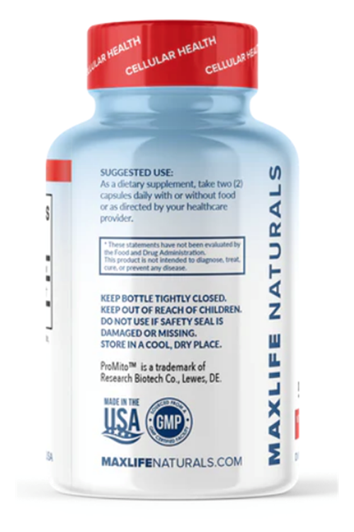 MaxLife Naturals ProMito 500mg Urolithin A  60 capsul. Made ın Usa.70.