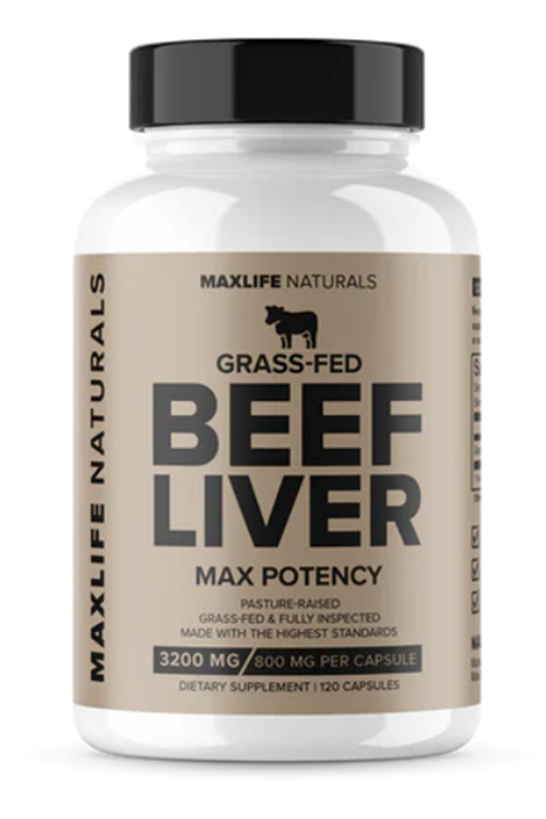 MaxLife Naturals Grass-Fed Beef Liver– 120 Capsules.Made ın Usa 4142
