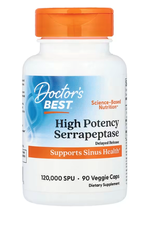 Doctor's Best, High Potency Serrapeptase, 120,000 SPU, 90 Veggie Capsul.USA.56.