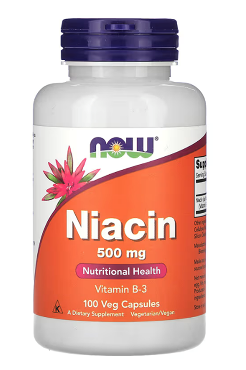NOW Foods (Özelsporcugıdaların'dan !!) Niacin 500mg 100 Veg Capsules.