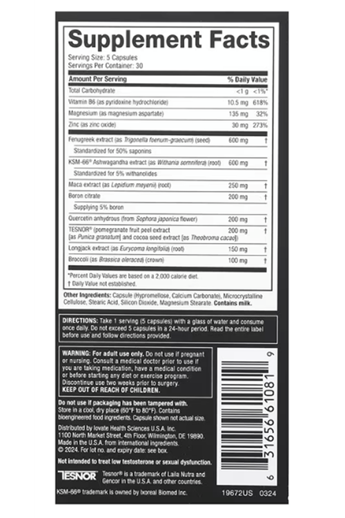 MuscleTech, AlphaTes  Extreme, 150 Capsules.Abd Menşei.Avrupa Değildir.79.