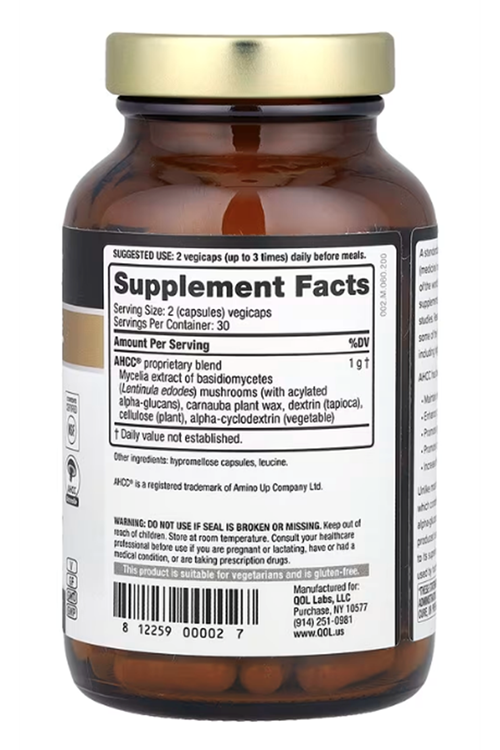 Quality of Life, Kinoko® Gold AHCC® with Acylated Alpha-Glucans, 60 Vegicaps.Abd Menşeidir.82.