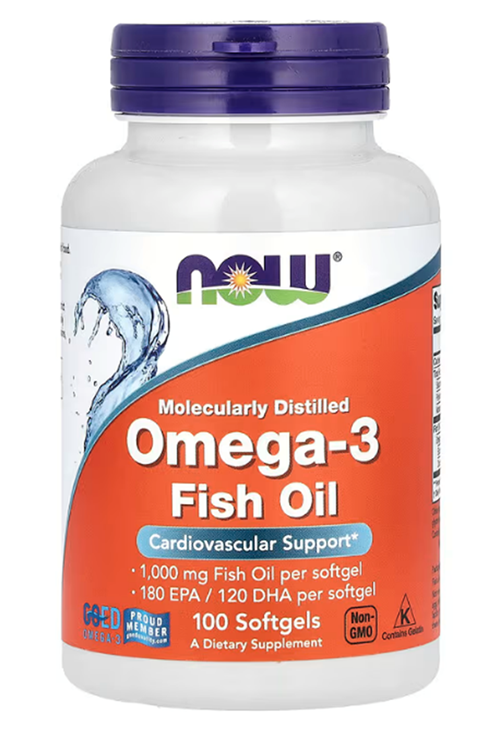 NOW Omega 3 Fish Oil 1000mg  100 Softgels.ORJ ABD MENŞEİ.