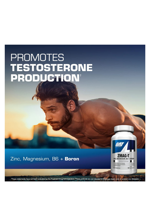 GAT Sport Essentials ZMAG-T Zinc, Magnesium, B6 + Boron, 90 Veg Capsules.Made ın Usa.42