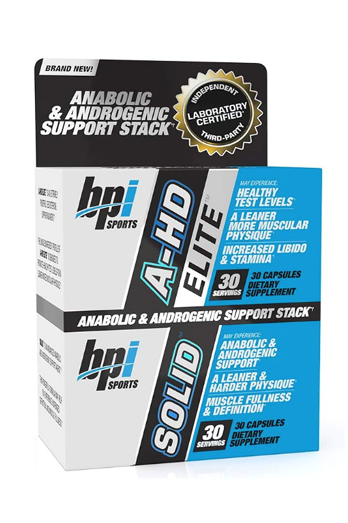 BPI Sports A-HD Elite/Solid (30 Capsules) – Men’s Testos.terone Booster – Healthy Muscle, Strength, & Performance Support – Promotes Natural Fat Loss & Lıbıdo – 30 Servings – 550mg