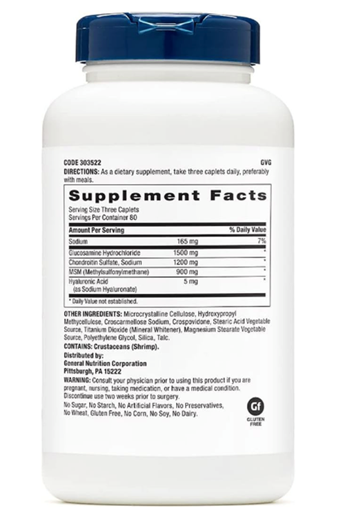 GNC TriFlex Targeted Joint, Bone  Cartilage Health  Glucosamine Chondroitin  MSM Support Mobility  Flexibility  240 Caplets.Abd Menşei.