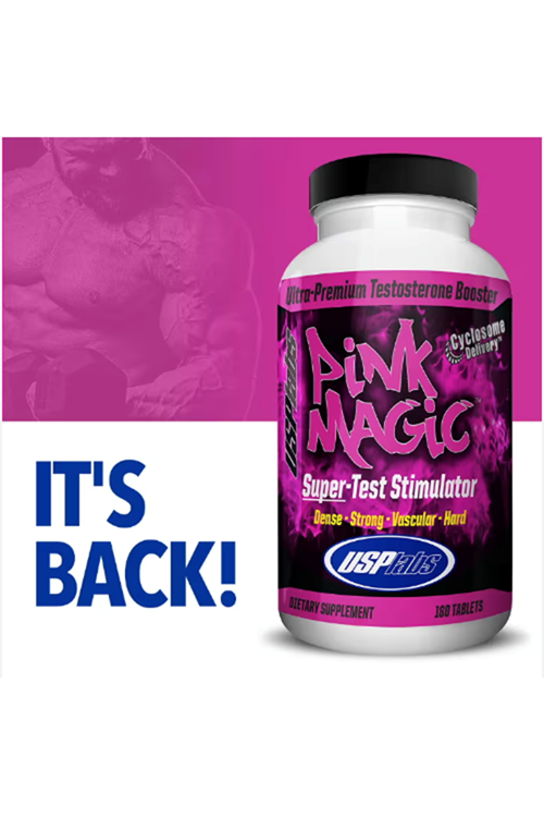 USPLABS Pink Magic Test Booster 180 Tablets.MADE IN USA