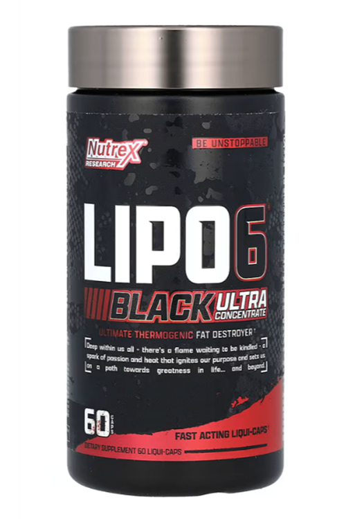 Nutrex Research Lipo-6 Black Ultra Concentrate Thermogenic Energizing Fat Burner  Energy & Intense Focus  60 Capsul.ORJ USA..AVRUPA DEĞİL!!