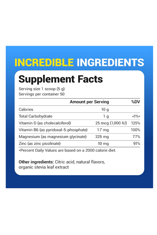Dr. Berg Magnesium Glycinate Powder CALM for Sleep, Relaxation, & Stress Relief - Now Includes Vitamin D3 & Zinc - Delicious Raspberry & Lemon  (50 Servings).60.