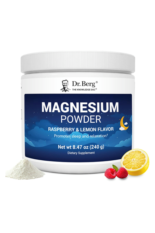 Dr. Berg Magnesium Glycinate Powder CALM for Sleep, Relaxation, & Stress Relief - Now Includes Vitamin D3 & Zinc - Delicious Raspberry & Lemon  (50 Servings).60.