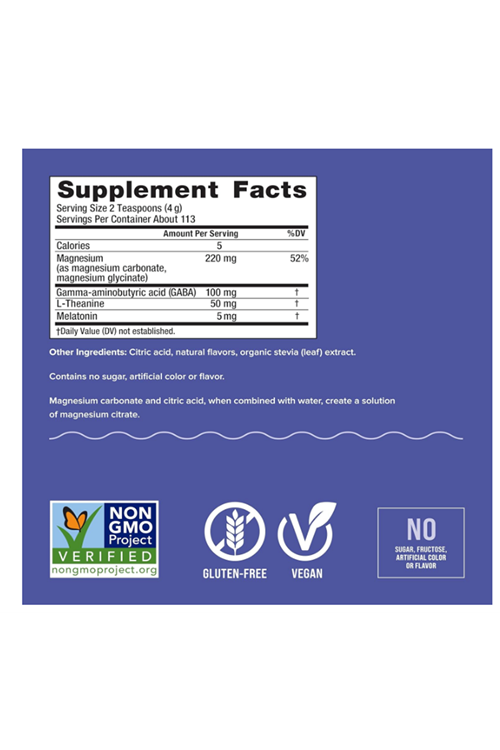 Natural Vitality Calm  Magnesium Citrate, Aid Drink Mix, GA.BA, Aid, Vegan, Gluten Free Non-GMO 453gr.60.