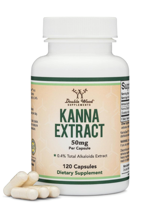 Double Wood Kanna Extract  (Sceletium Tortuosum) - 50mg Per Capsules, 120 Capsul.40.