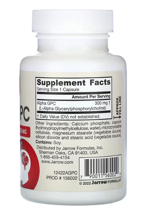 Jarrow Formulas  Alpha GPC  300mg  60 Veggie Capsul.Abd Menşi.64.