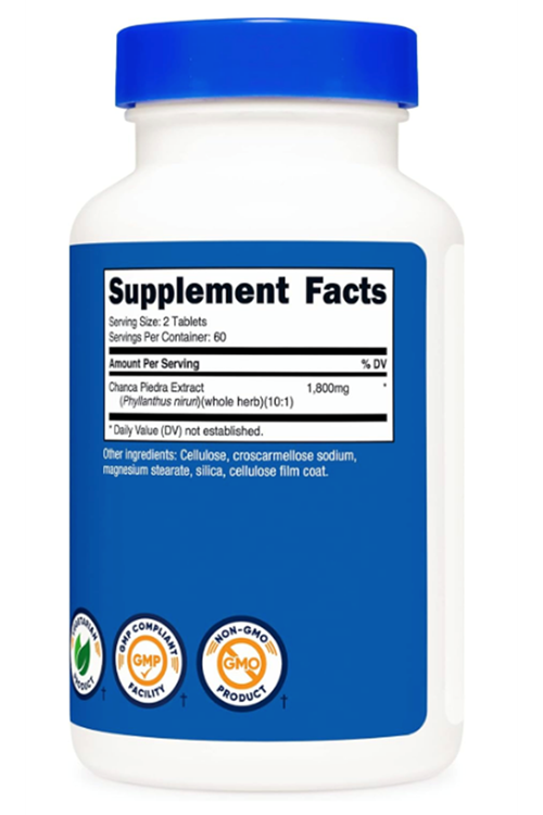 Nutricost Chanca Piedra Extract - Stone Breaker - 120 Tablets, 1800mg.Abd Menşei.33