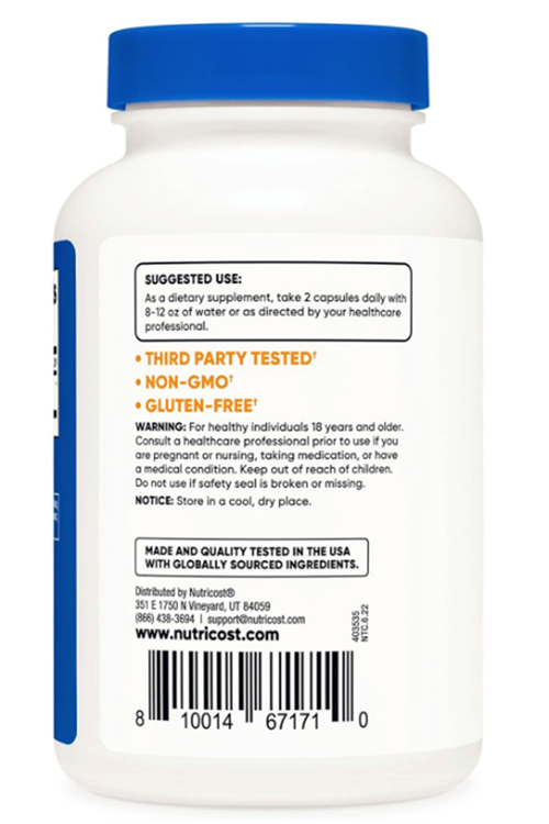 Nutricost Moringa  500mg, 180 Capsules (90 Servings) Abd Menşei