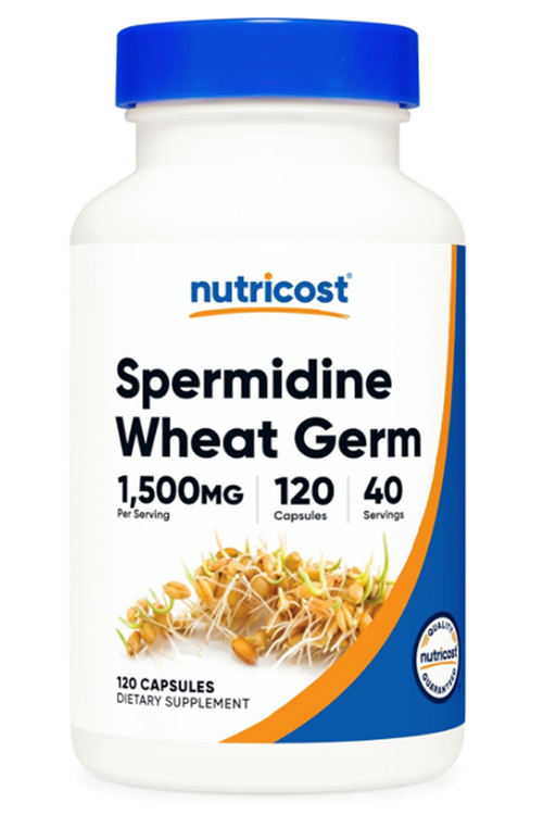 Nutricost Spermidine  1500mg Wheat Germ Extract, 120 Capsules - 15mg Equivalent Spermidine Per Serving.Abd Menşei.