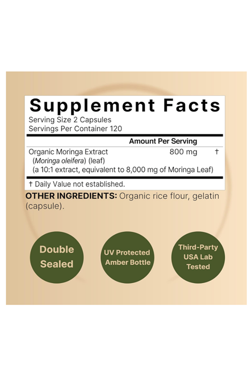 NatureBell Pure Moringa 8000mg - Made with Moringa Organic, 240 Capsules.Abd Menşei.4045