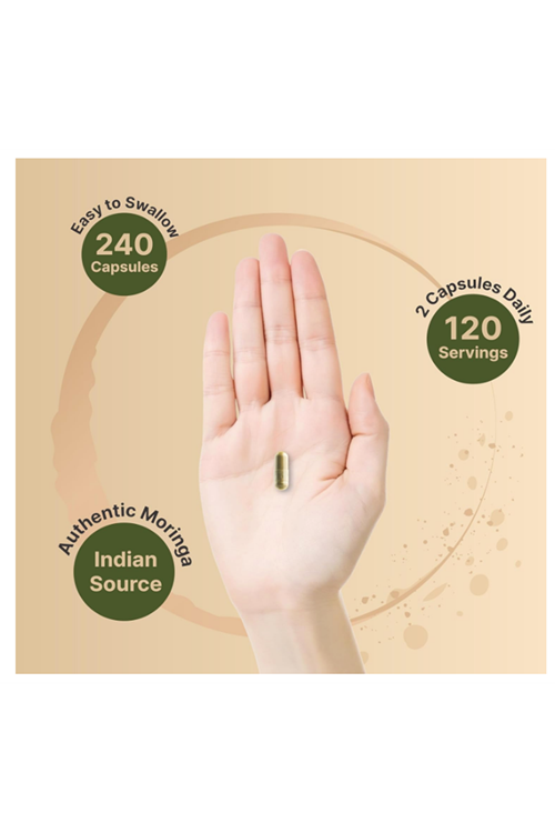 NatureBell Pure Moringa 8000mg - Made with Moringa Organic, 240 Capsules.Abd Menşei.4045