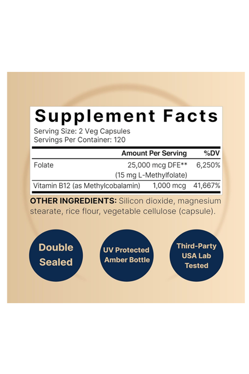 NatureBell L Methylfolate 15mg, 240 Veggie Capsules.Abd Menşei.48