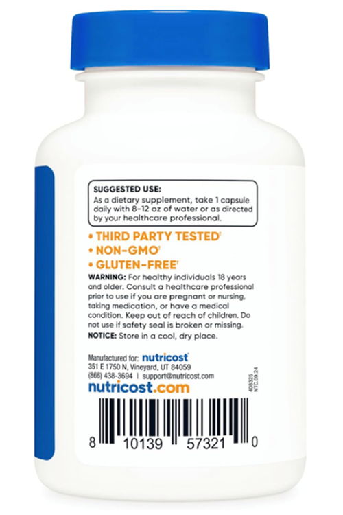 Nutricost Lumbrokinase Capsules 150 mg (120 Capsules) Abd Menşei