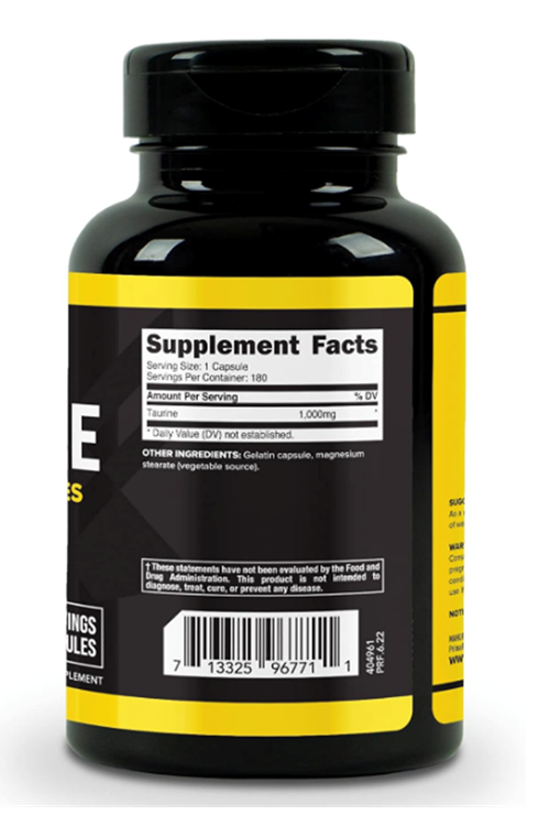 PrimaForce Taurine 1000mg  180 Capsul, Non-GMO & Gluten Free..Abd Menşei.36.