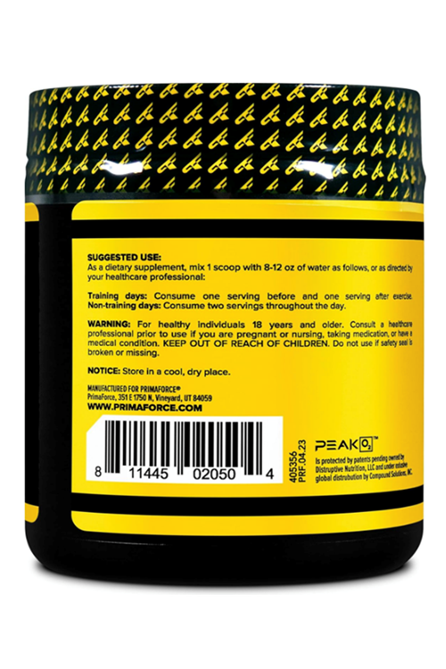 PrimaForce Peak O2 Workout, 120 grams - Proprietary Blend, Non-GMO, Vegan and Gluten Free.Abd Menşei.4038