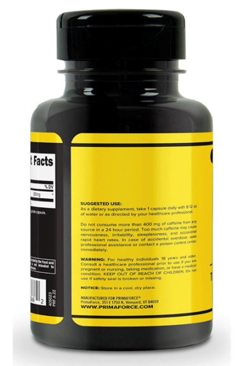 Primaforce Caffeine Pills 200mg, 180 Capsul.Abd Menşei