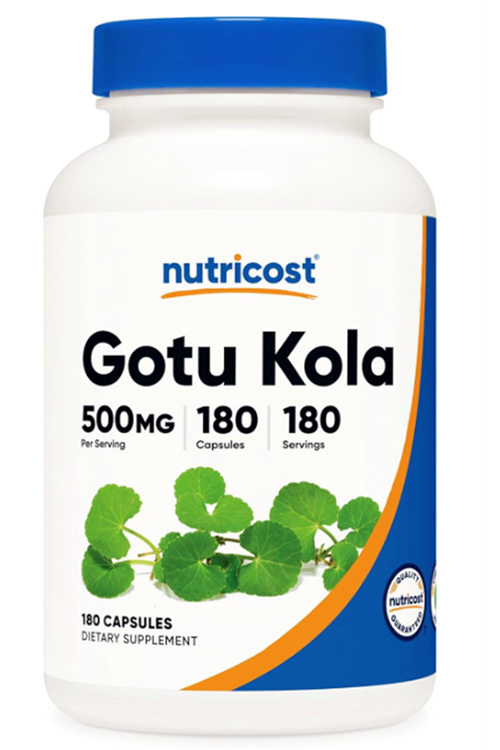 Nutricost Gotu Kola 500 MG, 180 Capsules.Abd Menşei.
