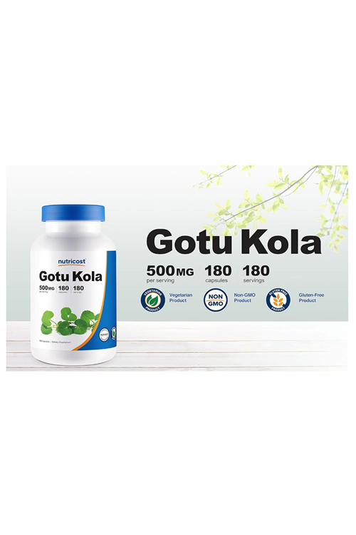 Nutricost Gotu Kola 500 MG, 180 Capsules.Abd Menşei.