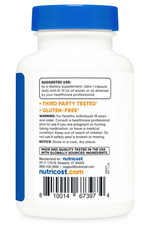 Nutricost Luteolin with Rutin Complex 100mg (50mg Luteolin, 50mg Rutin) 120 Capsules.Abd Menşei.