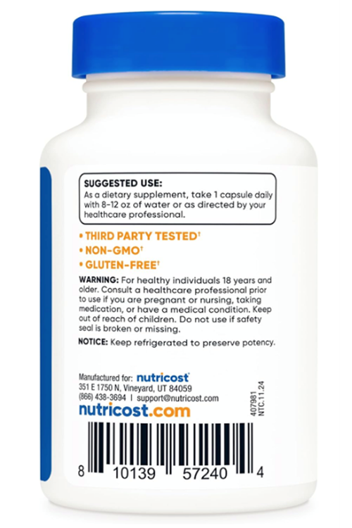 Nutricost Probiotic Complex - 50 Billion CFU, 60 Capsules.Abd Menşei