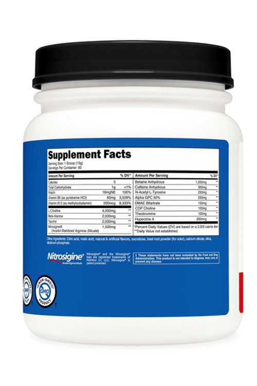 Nutricost Pre-X Xtreme Pre-Workout Complex Powder, 60 Servings.Abd Menşei.